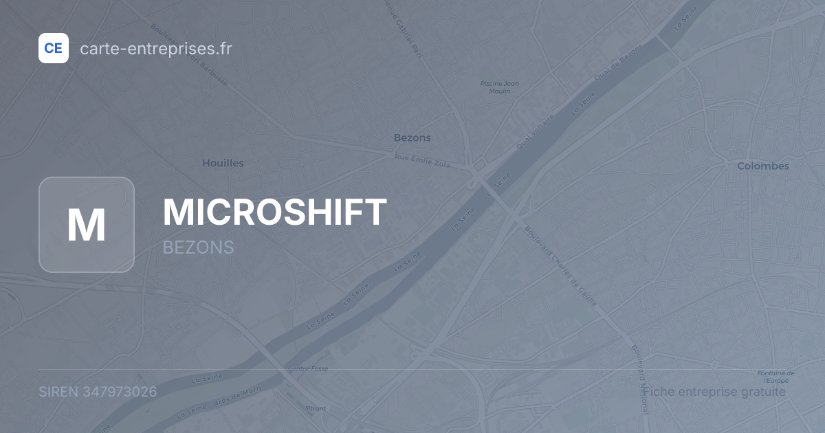 MICROSHIFT — 347973026 — fiche entreprise