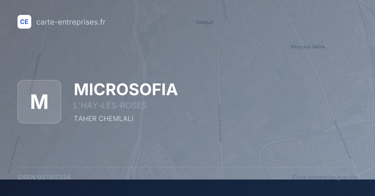 MICROSOFIA — 987912334 — fiche entreprise
