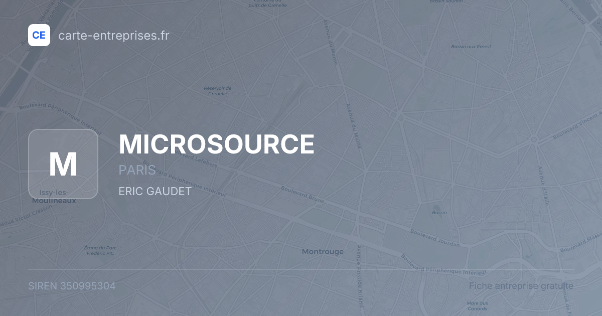 MICROSOURCE — 350995304 — fiche entreprise