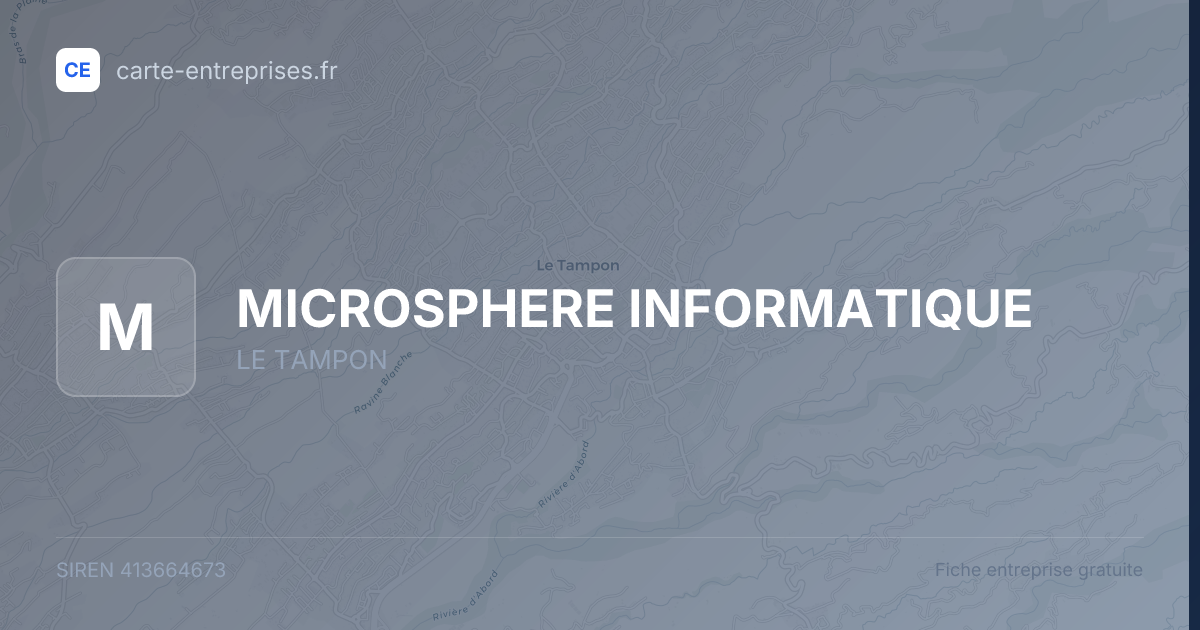 MICROSPHERE INFORMATIQUE — 413664673 — fiche entreprise