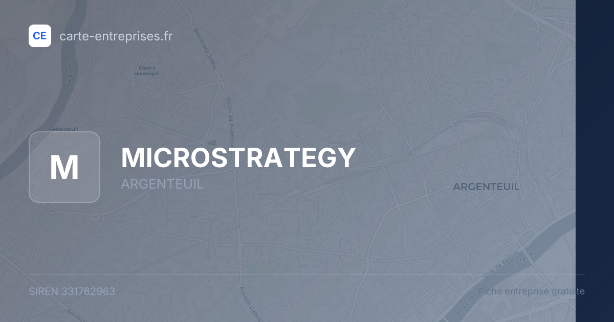 MICROSTRATEGY — 331762963 — fiche entreprise
