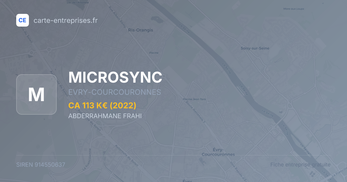 MICROSYNC — 914550637 — fiche entreprise