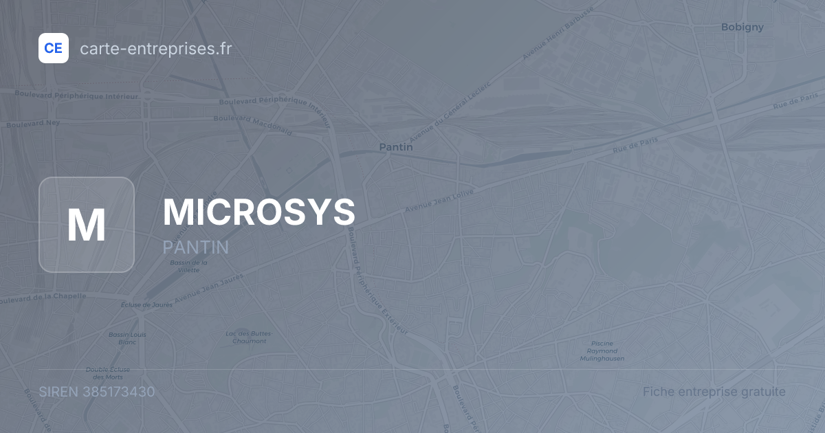 MICROSYS — 385173430 — fiche entreprise