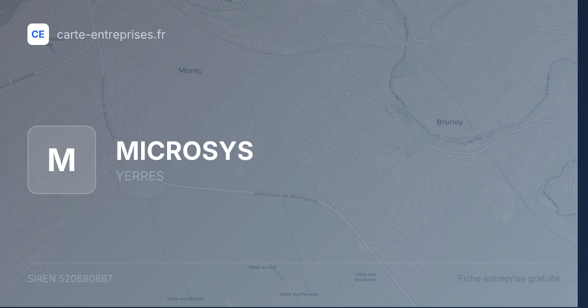 MICROSYS — 520680687 — fiche entreprise