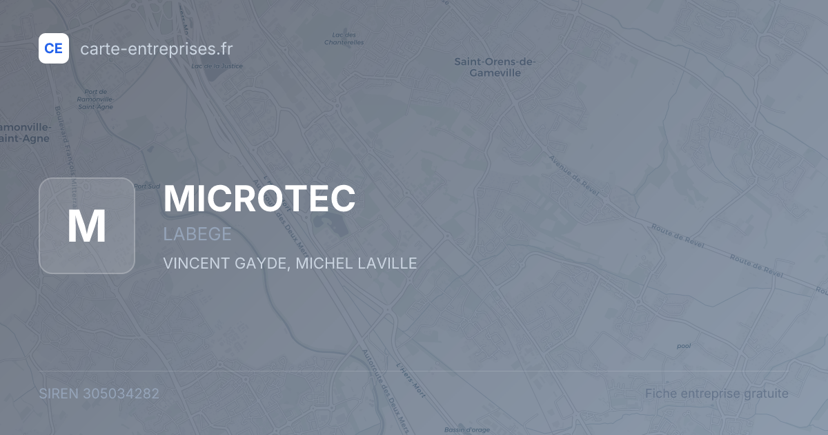 MICROTEC — 305034282 — fiche entreprise