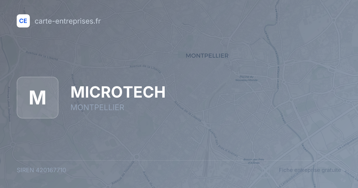 MICROTECH — 420167710 — fiche entreprise
