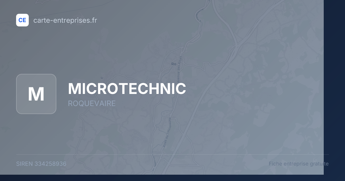 MICROTECHNIC — 334258936 — fiche entreprise
