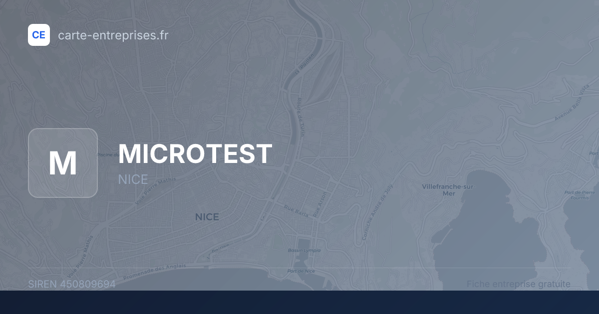 MICROTEST — 450809694 — fiche entreprise