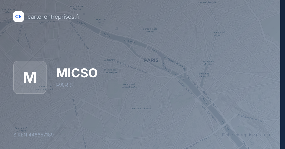 MICSO — 448657189 — fiche entreprise
