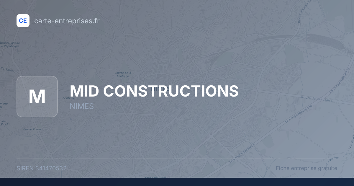 MID CONSTRUCTIONS — 341470532 — fiche entreprise