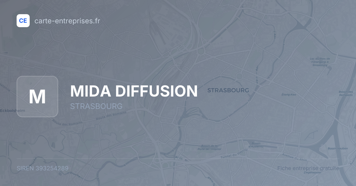 MIDA DIFFUSION — 393254289 — fiche entreprise