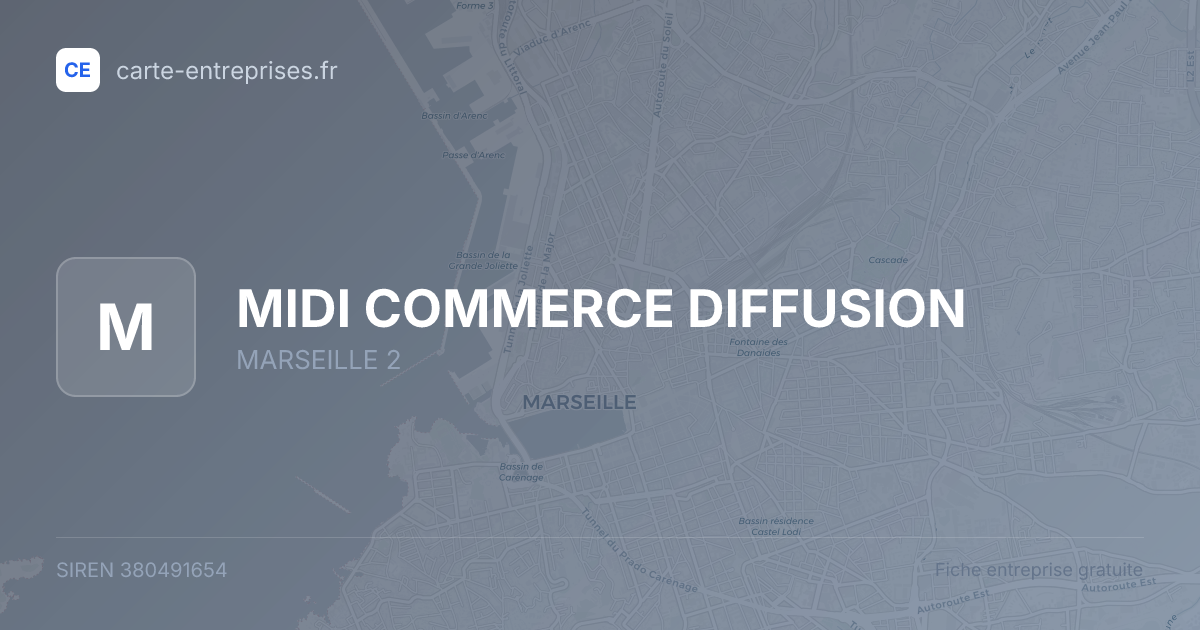 MIDI COMMERCE DIFFUSION — 380491654 — fiche entreprise