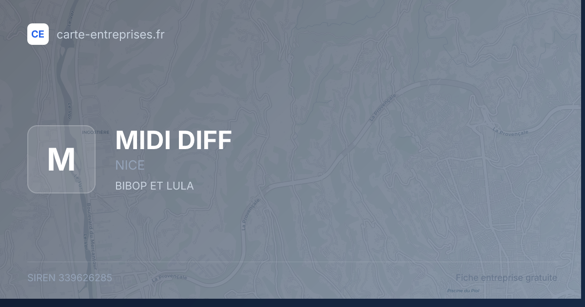 MIDI DIFF — 339626285 — fiche entreprise