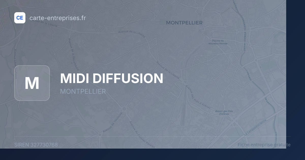 MIDI DIFFUSION — 327730768 — fiche entreprise