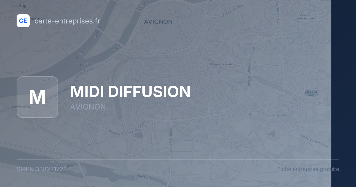 MIDI DIFFUSION — 338281728 — fiche entreprise