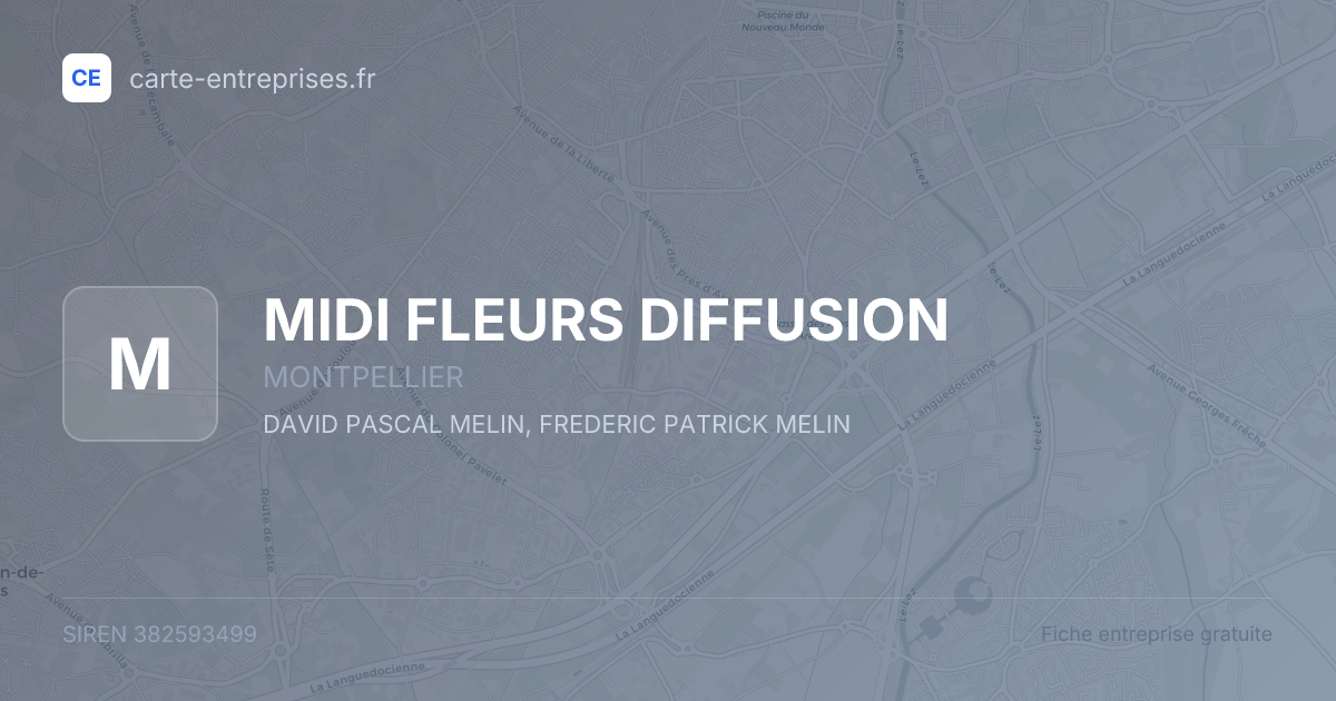 MIDI FLEURS DIFFUSION — 382593499 — fiche entreprise
