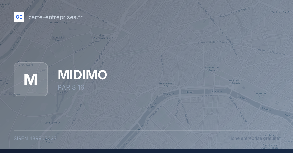 MIDIMO — 489963033 — fiche entreprise