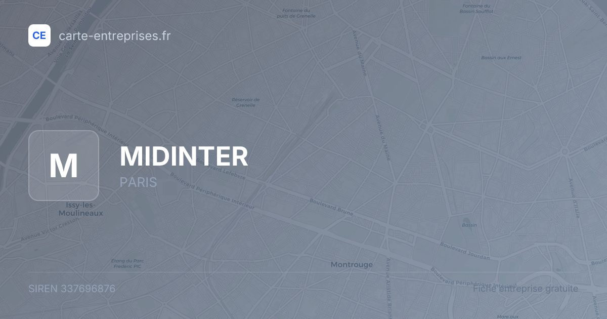 MIDINTER — 337696876 — fiche entreprise