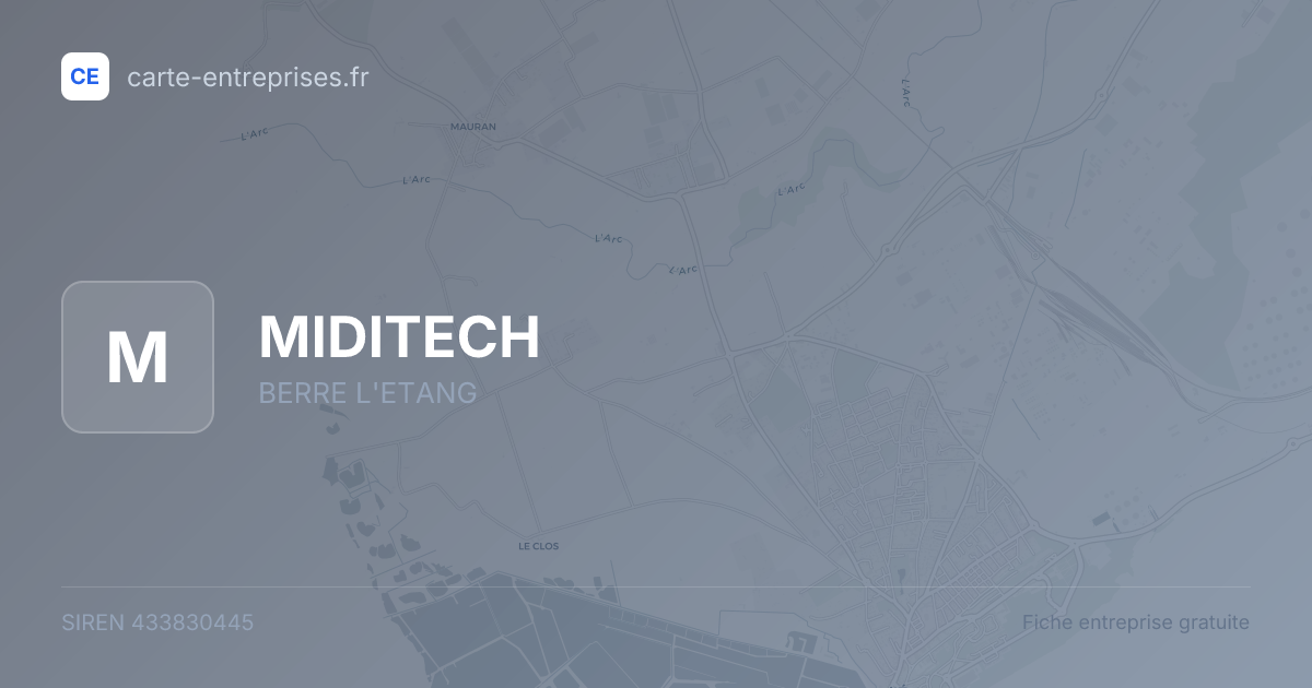 MIDITECH — 433830445 — fiche entreprise
