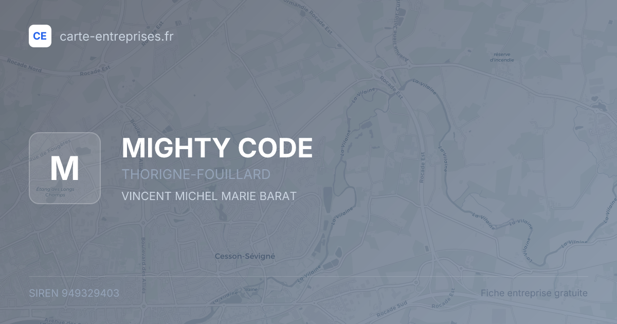 MIGHTY CODE — 949329403 — fiche entreprise