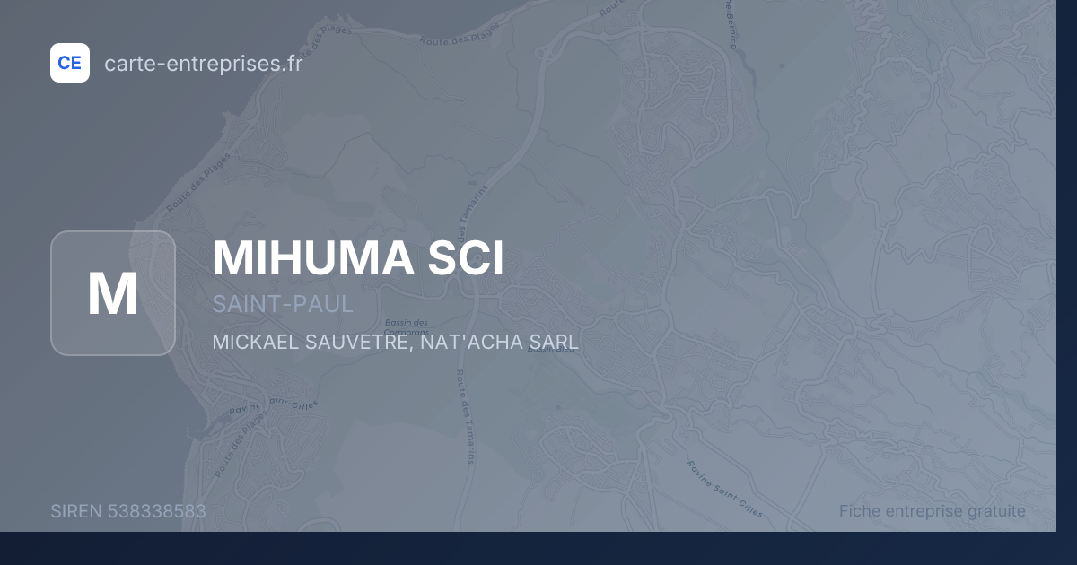 MIHUMA SCI — 538338583 — fiche entreprise