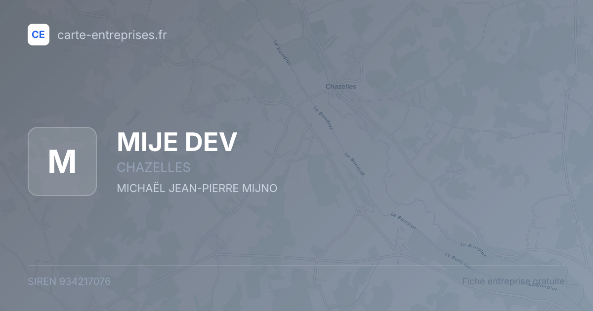 MIJE DEV — 934217076 — fiche entreprise