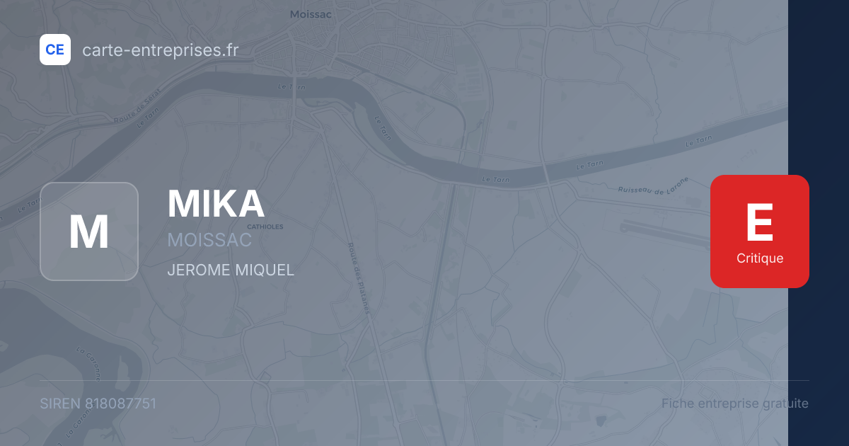 MIKA — 818087751 — fiche entreprise