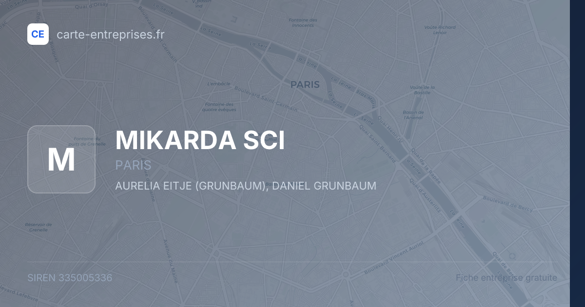 MIKARDA SCI — 335005336 — fiche entreprise