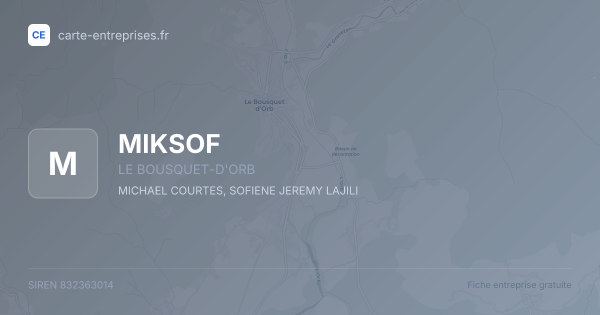 MIKSOF — 832363014 — fiche entreprise