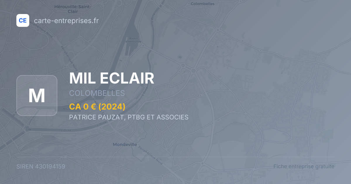 MIL ECLAIR — 430194159 — fiche entreprise
