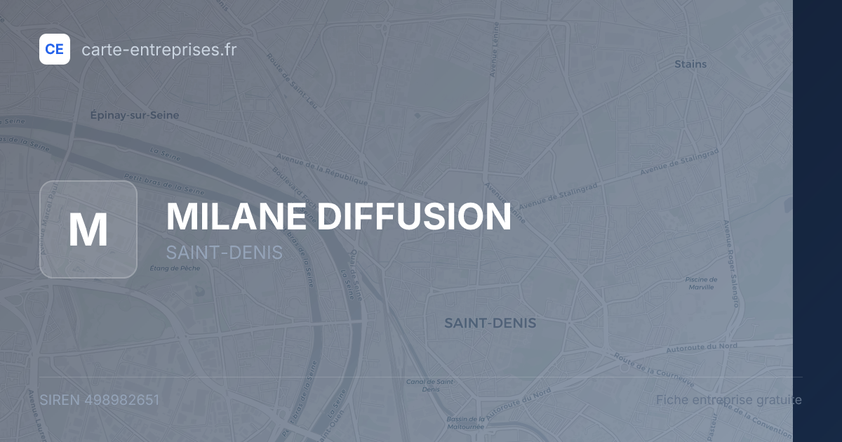 MILANE DIFFUSION — 498982651 — fiche entreprise