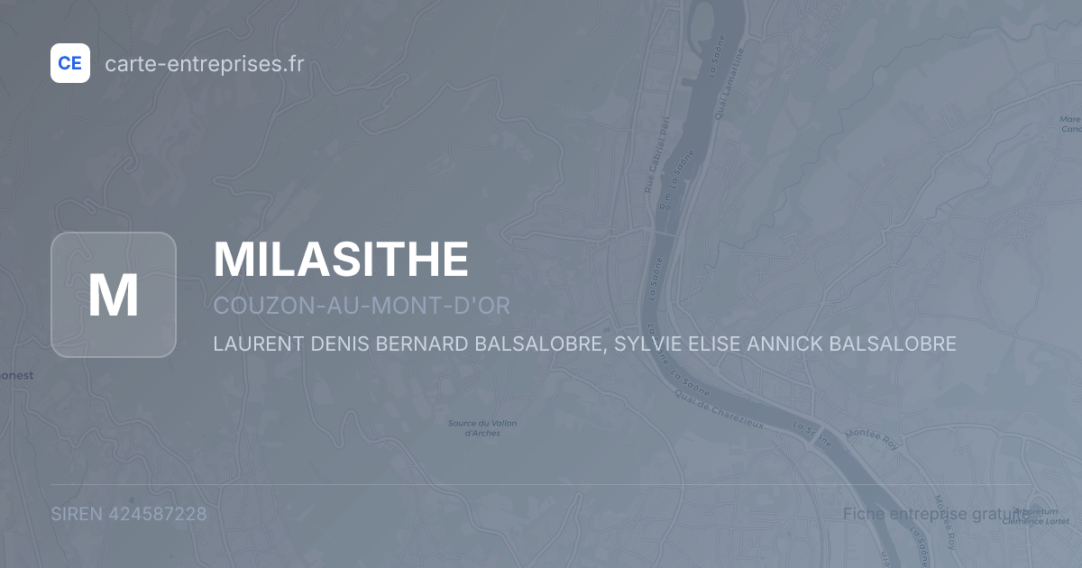 MILASITHE — 424587228 — fiche entreprise