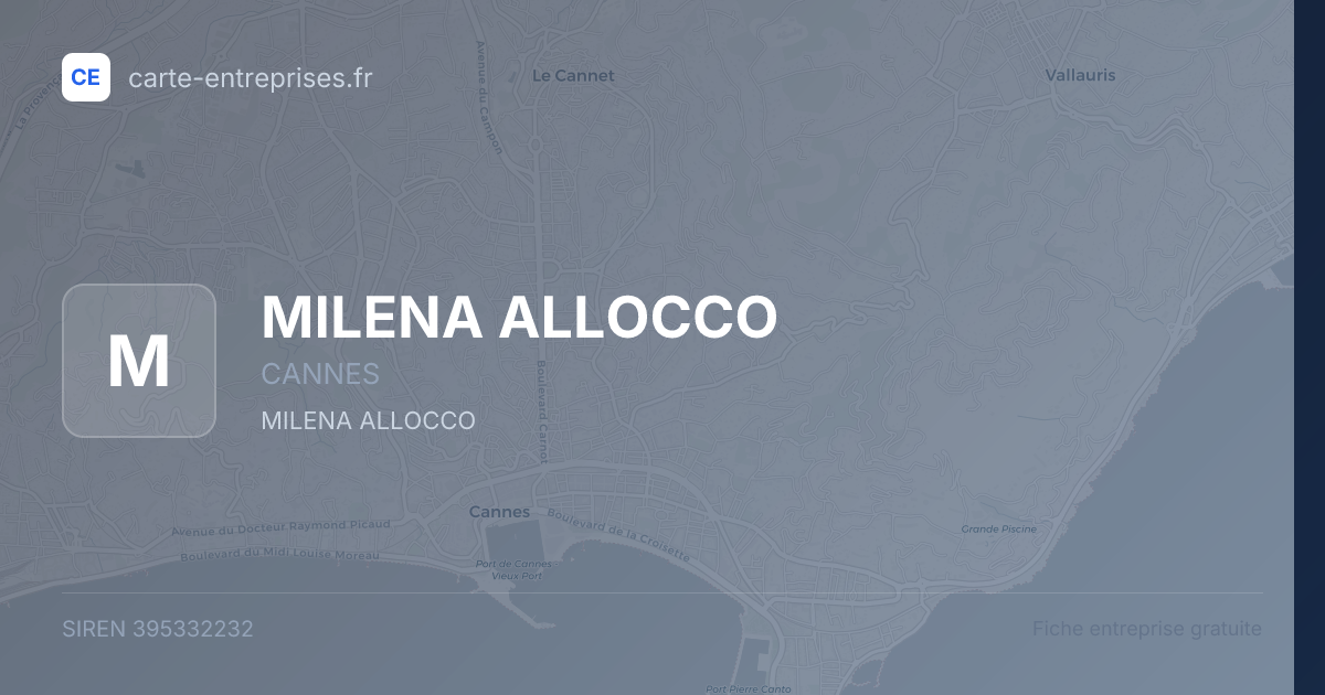 MILENA ALLOCCO — 395332232 — fiche entreprise