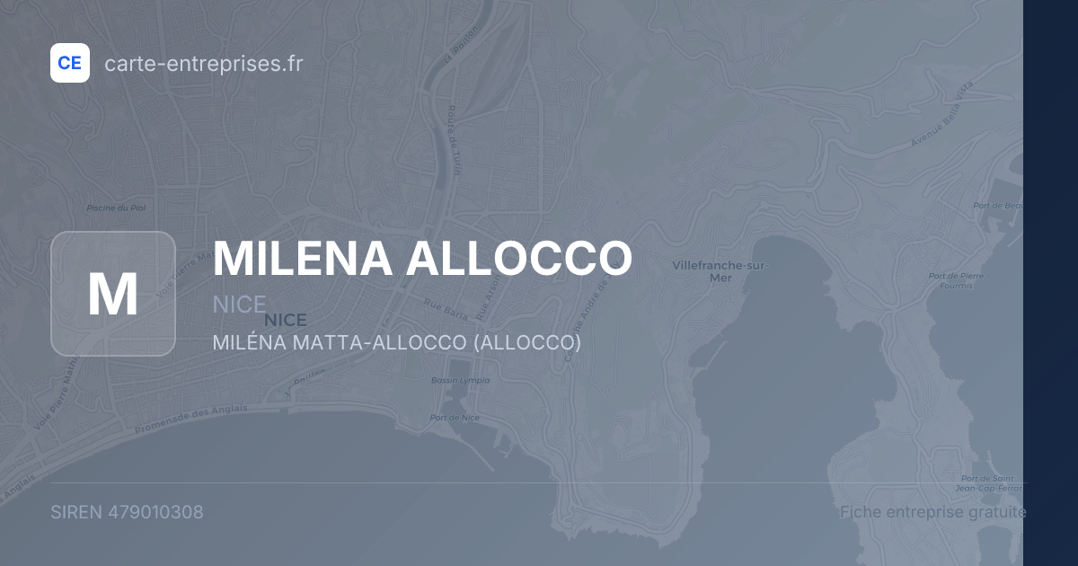 MILENA ALLOCCO — 479010308 — fiche entreprise