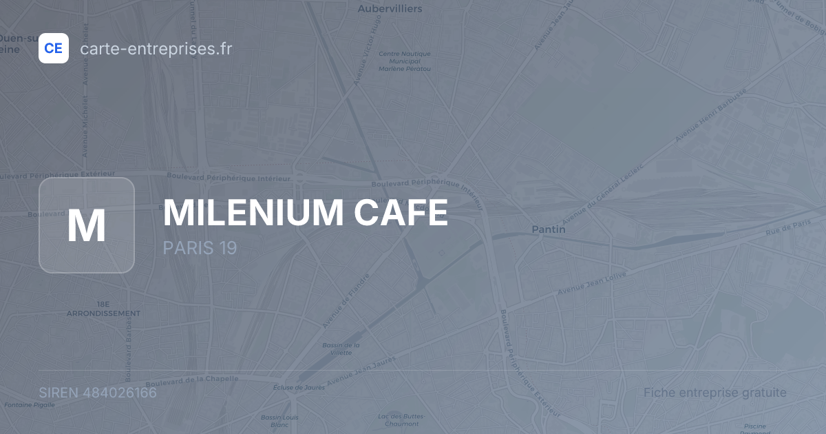 MILENIUM CAFE — 484026166 — fiche entreprise