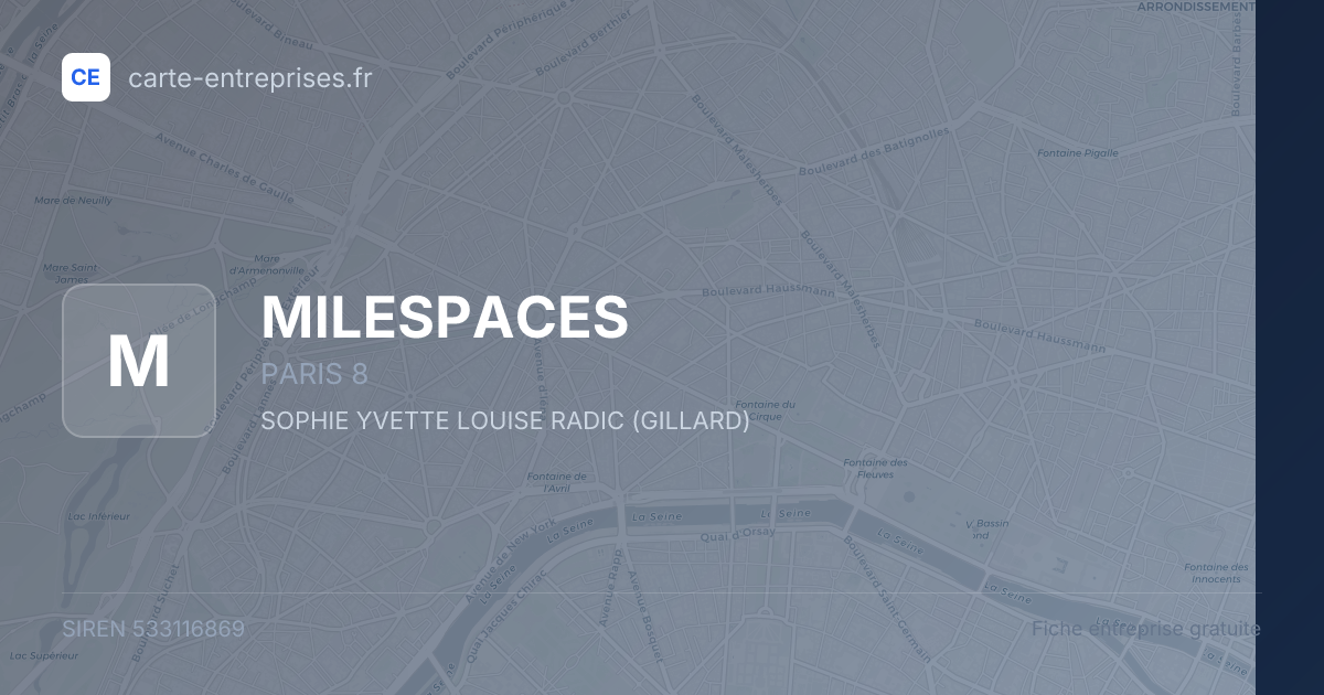 MILESPACES — 533116869 — fiche entreprise
