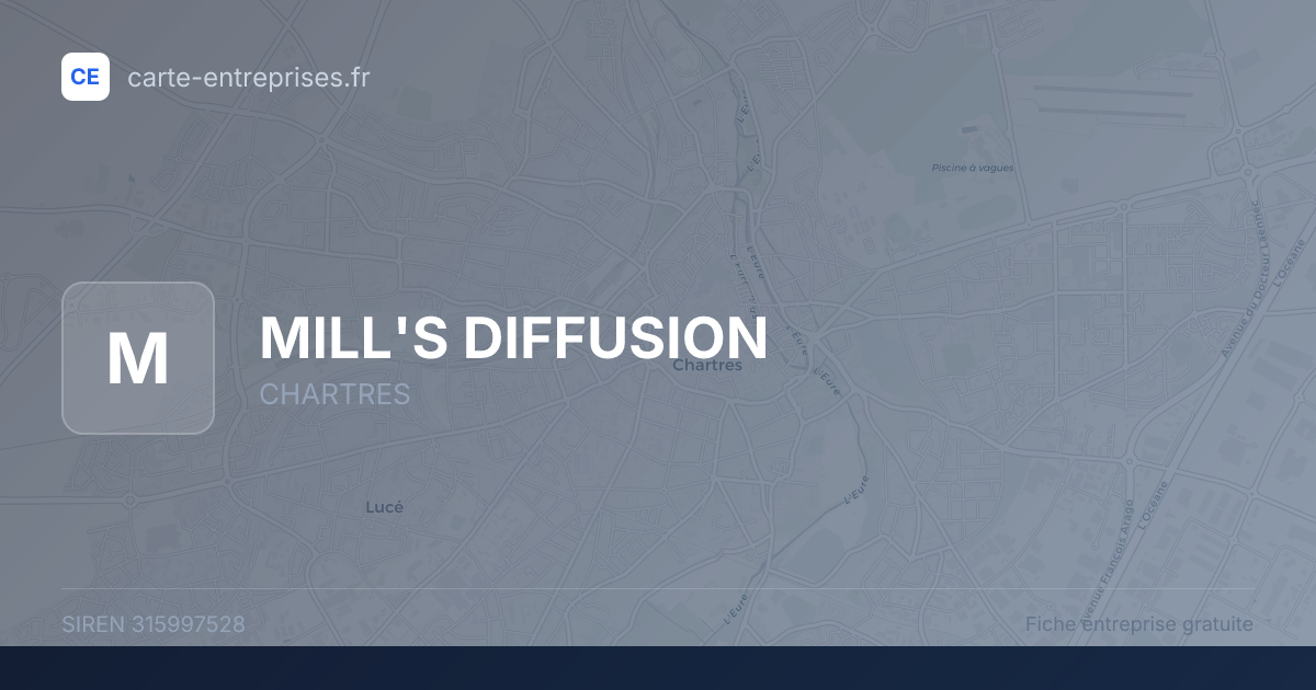 MILL'S DIFFUSION — 315997528 — fiche entreprise