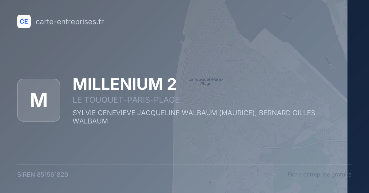 MILLENIUM 2 — 851561829 — fiche entreprise