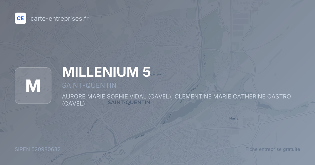 MILLENIUM 5 — 520980632 — fiche entreprise
