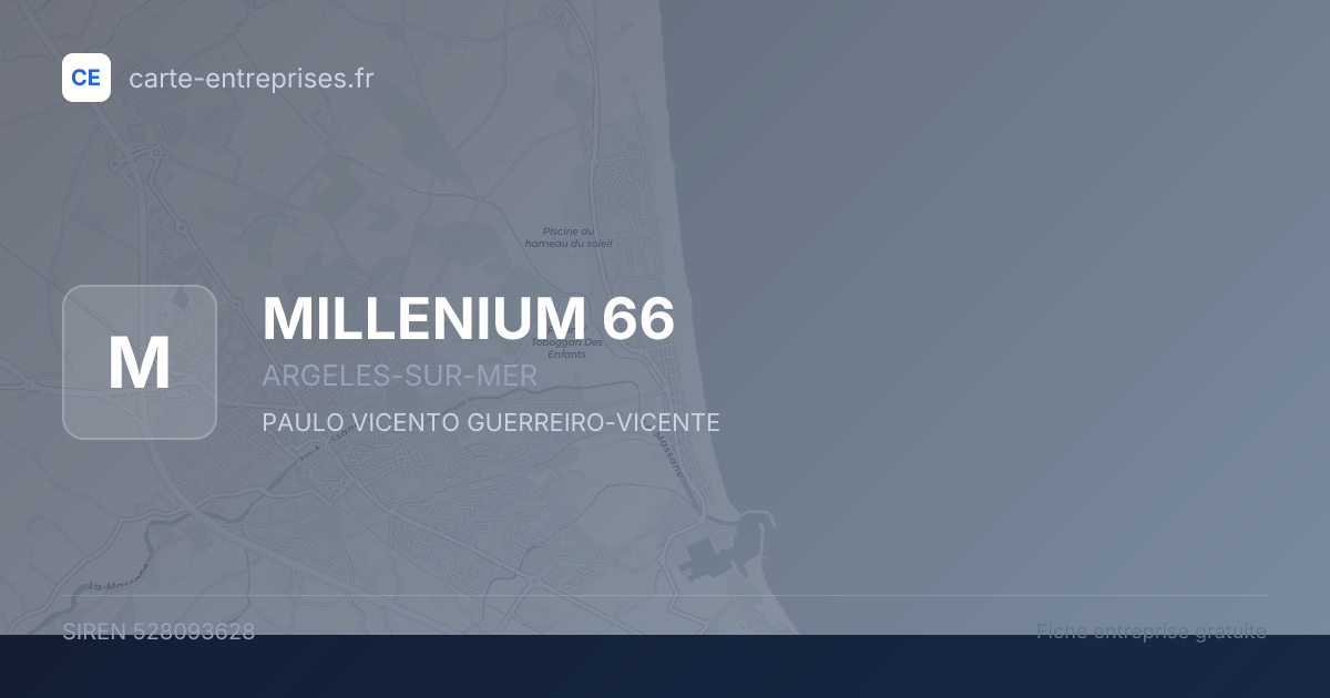 MILLENIUM 66 — 528093628 — fiche entreprise