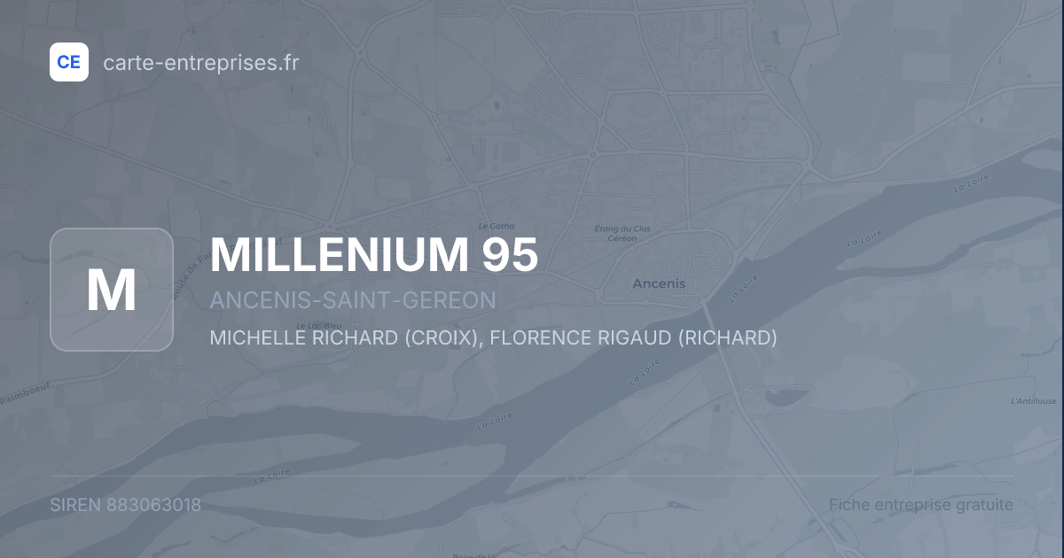 MILLENIUM 95 — 883063018 — fiche entreprise