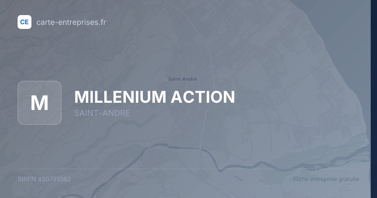 MILLENIUM ACTION — 450791082 — fiche entreprise