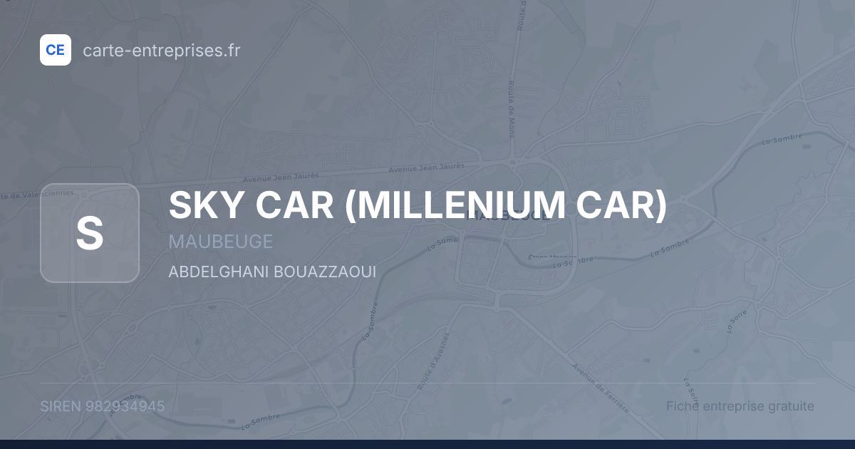 MILLENIUM CAR — 982934945 — fiche entreprise