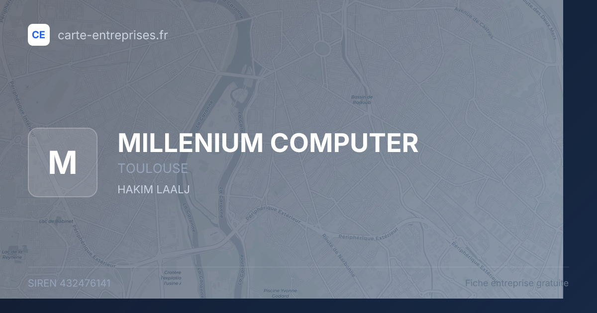 MILLENIUM COMPUTER — 432476141 — fiche entreprise