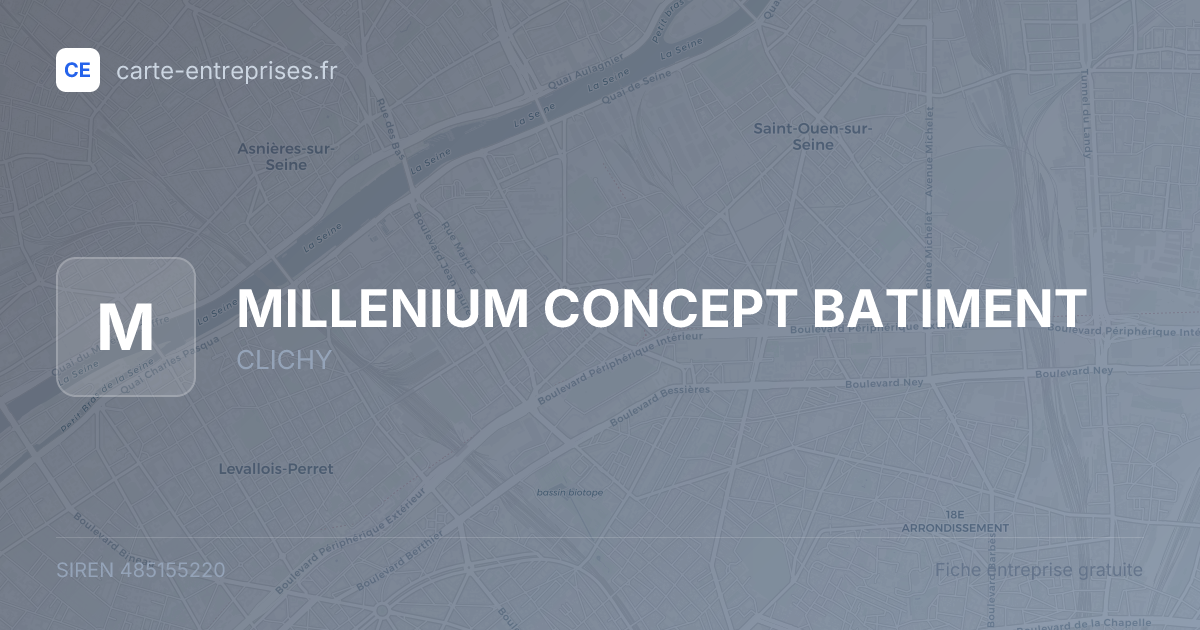 MILLENIUM CONCEPT BATIMENT — 485155220 — fiche entreprise