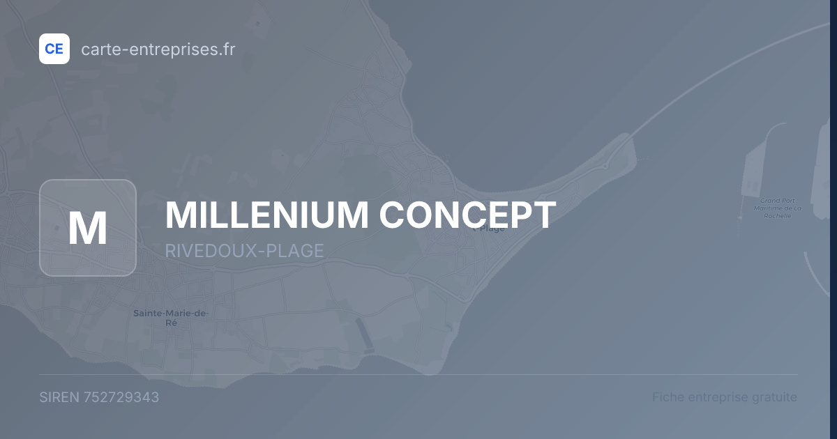 MILLENIUM CONCEPT — 752729343 — fiche entreprise