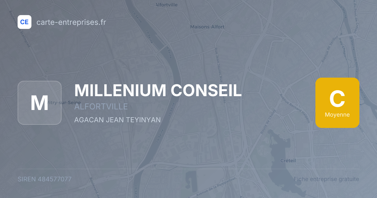 MILLENIUM CONSEIL — 484577077 — fiche entreprise