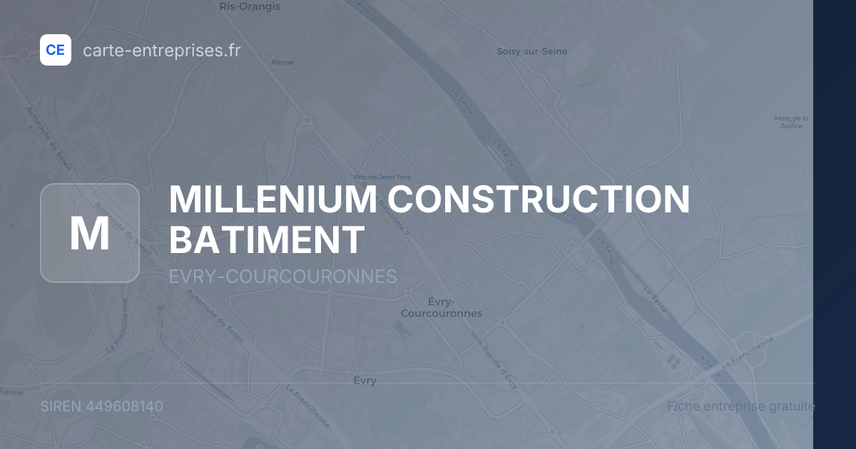 MILLENIUM CONSTRUCTION BATIMENT — 449608140 — fiche entreprise