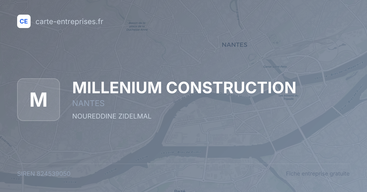 MILLENIUM CONSTRUCTION — 824539050 — fiche entreprise