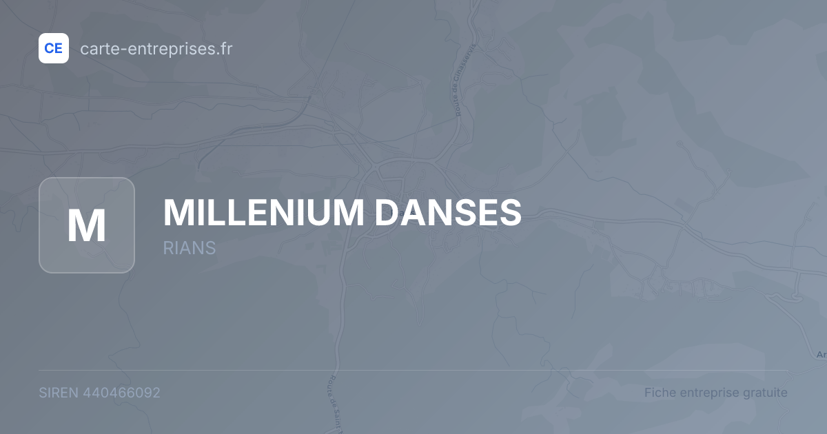 MILLENIUM DANSES — 440466092 — fiche entreprise
